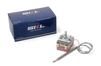 Капиллярный регулируемый термостат SKL WTH449UN для котла отопления 30-90 градусов.